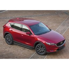 Пороги Black Rival для Mazda CX-5 (2017-н.в.), 173 см, алюминий, A173ALB.3802.1