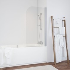 Душевая шторка на ванну Vegas Glass EV 0075 07 01 R правая, профиль хром матовый, стекло прозрачное