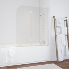 Душевая шторка на ванну Vegas Glass E2V 0120 01 01 R правая, профиль белый, стекло прозрачное