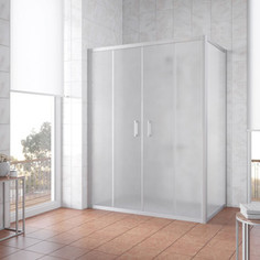 Душевой уголок Vegas Glass Z2P+ZPV 190*80 07 10 профиль матовый хром, стекло сатин