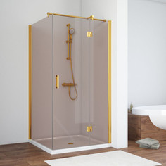 Душевой уголок Vegas Glass AFP-Fis 90*80 09 05 R правый, профиль золото, стекло бронза