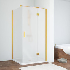 Душевой уголок Vegas Glass AFP-Fis 120*80 09 10 R правый, профиль золото, стекло сатин