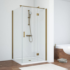 Душевой уголок Vegas Glass AFP-Fis 120*80 05 01 R правый, профиль бронза, стекло прозрачное