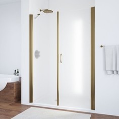 Душевая дверь в нишу Vegas Glass EP-F-2 0130 05 10 R правая, профиль бронза, стекло сатин