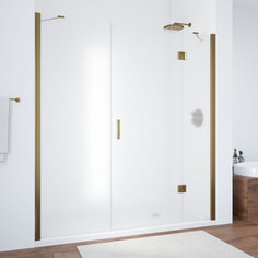 Душевая дверь в нишу Vegas Glass AFP-F 160 05 10 R правая, профиль бронза, стекло сатин