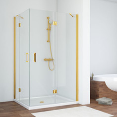 Душевой уголок Vegas Glass AFA-F 100*90 09 01 R правый, профиль золото, стекло прозрачное