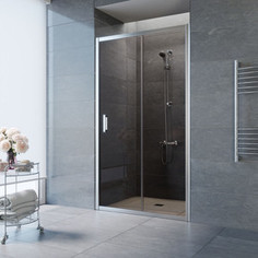 Душевая дверь в нишу Vegas Glass ZP 0110 08 05 профиль глянцевый хром, стекло бронза