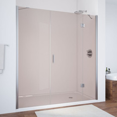 Душевая дверь в нишу Vegas Glass AFP-F 190 08 05 R правая, профиль глянцевый хром, стекло бронза