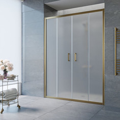 Душевая дверь в нишу Vegas Glass Z2P 220 05 10 профиль бронза, стекло сатин