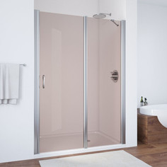 Душевая дверь в нишу Vegas Glass EP-F-1 0165 08 05 R правая, профиль глянцевый хром, стекло бронза