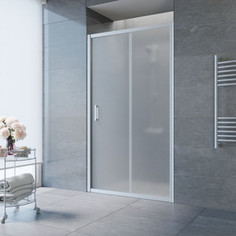 Душевая дверь в нишу Vegas Glass ZP 0160 07 10 профиль матовый хром, стекло сатин