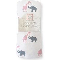 Пеленка детская тонкая SwaddleDesigns Маркизет P Giraffe/Elephant (SD-456P)