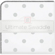 Пеленка фланель для новорожденного SwaddleDesigns Ultimate Big Dots Sterling