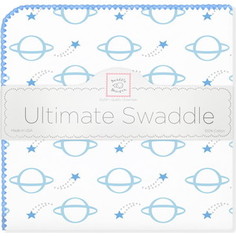 Пеленка фланель для новорожденного SwaddleDesigns Ultimate Planets Blue