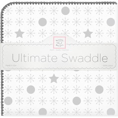 Пеленка фланель для новорожденного SwaddleDesigns Ultimate Jax & Stars Sterling (SD-370ST)