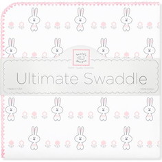 Пеленка фланель для новорожденного SwaddleDesigns Ultimate Garden Bunnie Pink