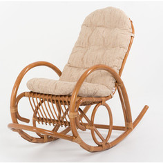Кресло-качалка с подушкой Vinotti 05/04B TS коньяк рогожка, коньяк