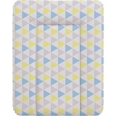 Матрас пеленальный Ceba Baby 70*50 см мягкий на комод Triangle blue-yellow W-143-067-019