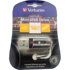 Флеш-диск Verbatim 16Gb Mini Cassette Edition Black (49397)