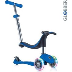 Самокат 3-х колесный Globber 452-100 EVO 4 in1 с 3 светящимися колесами Dark Blue