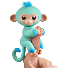 FINGERLINGS Интерактивная обезьянка ЭДДИ (голубая), 12 см (3724)