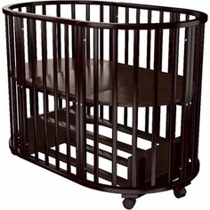 Кроватка трансформер Valle Mimi 6 в 1 маятник поперечный, венге, VA9319