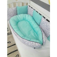 By Twinz Гнёздышко для малыша Babynest Дамаск Мята