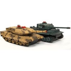 Радиоуправляемый танковый бой Huan Qi 508-10 IV Tiger vs Leopard 2A5 масштаб 1:32 40Mhz