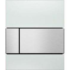 Панель смыва для писсуара TECE square Urinal стеклянная стекло белое, клавиша нержавеющая сталь (9242801)