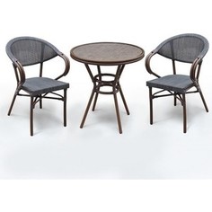 Комплект мебели Afina garden A1007/D2003S-AD64 dark brown (2+1)