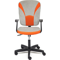 Кресло TetChair OSTIN ткань, серый/оранжевый, Мираж грей TW-07