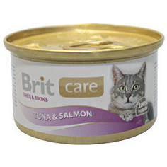 Консервы Brit Care Cat Tuna & Salmon с тунцом и лососем для кошек 80г (100060) Brit*