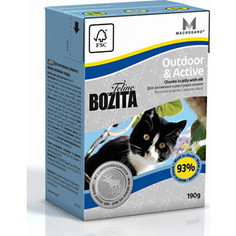 Консервы BOZITA Outdoor & Active Chunks in Jelly with Elk кусочки в желе с лосем для активных кошек 190г (2163)