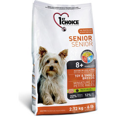 Сухой корм 1-ST CHOICE Senior Dog Toy & Small Less Active с курицей для пожилых малоактивных собак мелких пород 2,72кг (102.328)