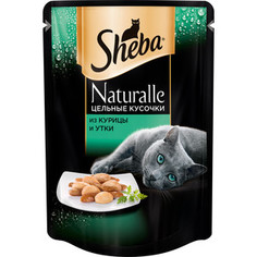 Паучи Sheba Naturalle кусочки с курицей и уткой для кошек 80г (10157753)