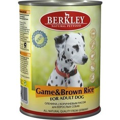Консервы Berkley For Adult Dog Game & Brown Rice с олениной и коричневым рисом для взрослых собак 400г (75073)