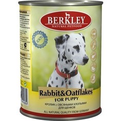 Консервы Berkley For Puppy Rabbit & Oatflakes с кроликом и овсяными хлопьями для щенков 400г (75070)