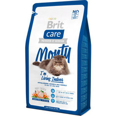 Сухой корм Brit Care Cat Monty Indoor гипоаллергенный с курицей и рисом для взрослых кошек, живущих в помещении 2кг (132610) Brit*