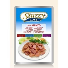 Паучи Stuzzy Cat Skin Care & Heart Support with Beef кусочки в соусе с говядиной, забота о коже и сердце для кошек 100г (132.С2402)