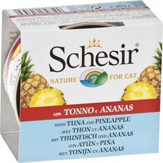 Консервы Schesir Nature for Cat Tuna & Pineapple кусочки в желе с тунцом и ананасом для кошек 75г (С353)