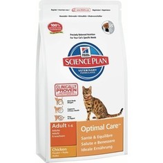 Сухой корм Hills Science Plan Optimal Care Adult with Chicken с курицей для кошек 5кг (4294)