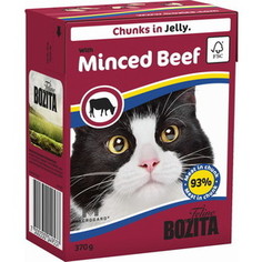 Консервы BOZITA Chunks in Jelly with Minced Beef кусочки в желе с рубленной говядиной для кошек 370г (4953)