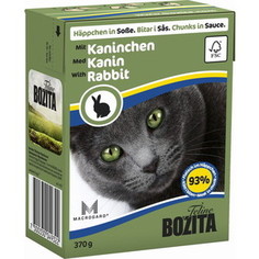 Консервы BOZITA Chunks in Sauce with Rabbit кусочки в соусе с кроликом для кошек 370г (4932)