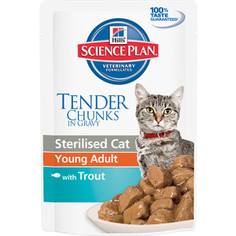 Паучи Hills Science Plan Optimal Care Young Adult with Trout с форелью для стерилизованных кошек от 6 мес до 6 лет 85г (3767)