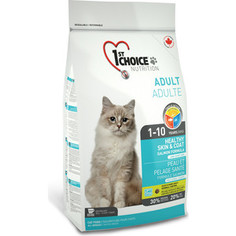 Сухой корм 1-ST CHOICE Adult Cat Healthy Skin & Coat Salmon Formula с лососем здоровая кожа и шерсть для кошек 5,44кг (102.1.223)