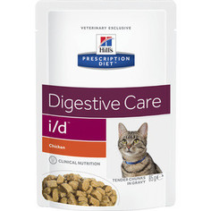 Паучи Hills Prescription Diet i/d Digestive Care with Chicken с курицей диета при лечении заболеваний ЖКТ для кошек 85г (1189)