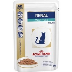 Паучи Royal Canin Renal Feline with Tuna диета с тунцом при хронической почечной недостаточности для кошек 85г (795001)