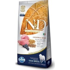 Сухой корм Farmina N&D Adult Dog Maxi LG Lamb & Blueberry низкозерновой с ягненком и черникой для собак крупных пород 12кг (22141)