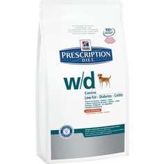 Сухой корм Hills Prescription Diet w/d Canine Low Fat диета при лечении сахарного диабета, запоров, колитов для собак 12кг (6662)