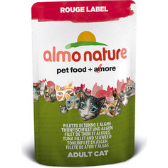 Паучи Almo Nature Rouge Label Adult Cat with Tuna Fillet and Seaweed с тунцом и морскими водорослями для кошек 55г (5832)